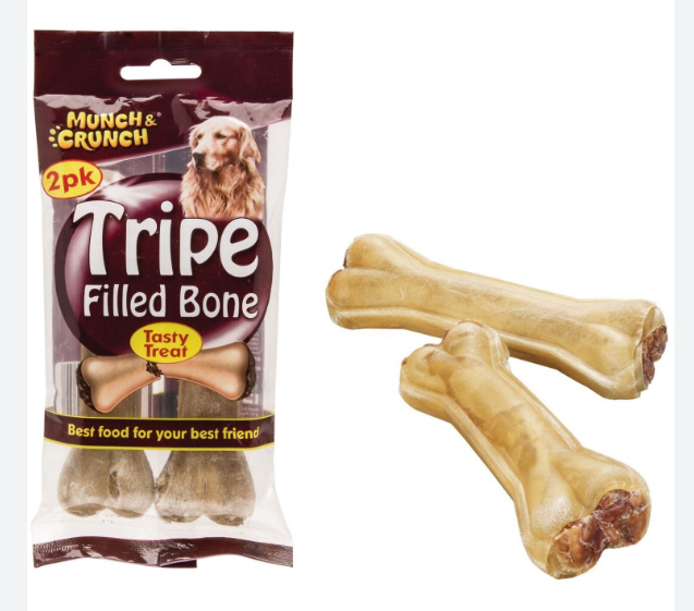 Munch & Crunch Dogs Tripe Filled Bone 2 Pack