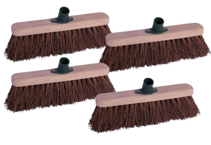 Castledale 12" Brush Head | Stiff Bassine Bristles | Plastic Socket | CD-3010 | 4 Pack