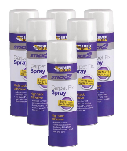 Everbuild Stick2 Carpet Fix Spray Adhesive | High Tack Spray | Foaming Formula | 500ml