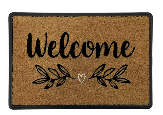 Mighty Mats Rubber Welcome Spring Cut Pile Doormat - 40x60cm