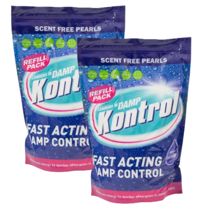 Kontrol Refill Moisture Trap Damp Mould Absorber Krystals Economic Pack 2.5kg | 2 x 2.5kg Bundle