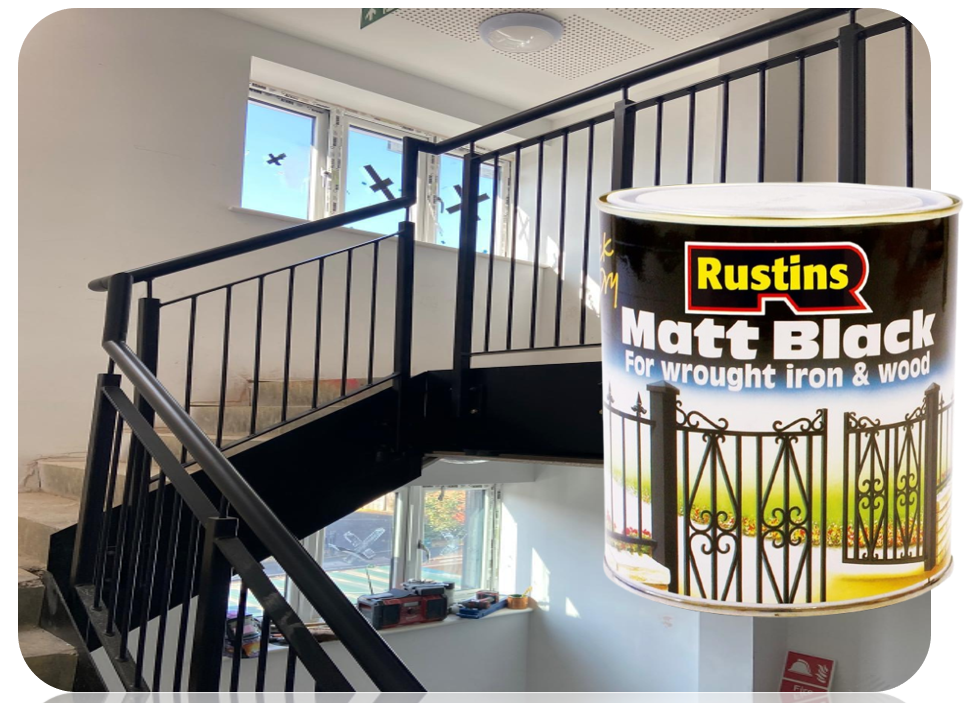 Rustins Quick Drying Paint | Matt Black | Interior & Exterior | 500ml