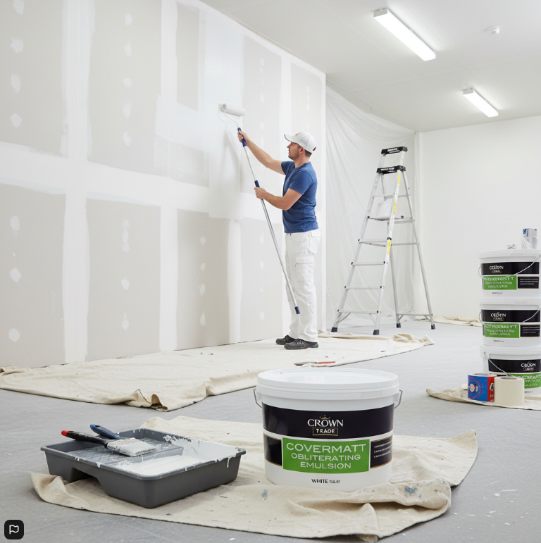 Crown Trade Covermatt Obliterating Emulsion 10 Litre WHITE