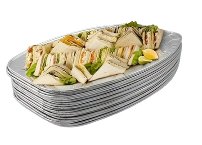 Kingfisher Aluminium Disposable Catering Serving Party Foil Platters 14" 20 Pack