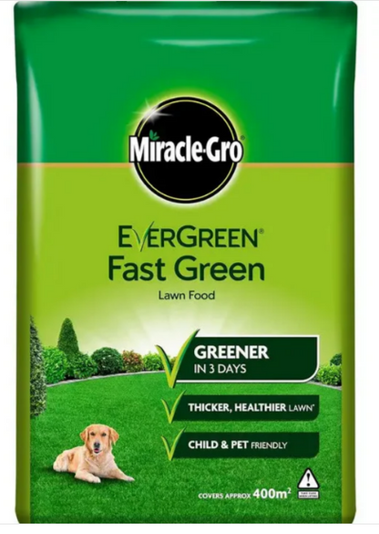 Miracle-Gro Ever Green Fast Thicker Green Grass Lawn Food 7kg - 400m2