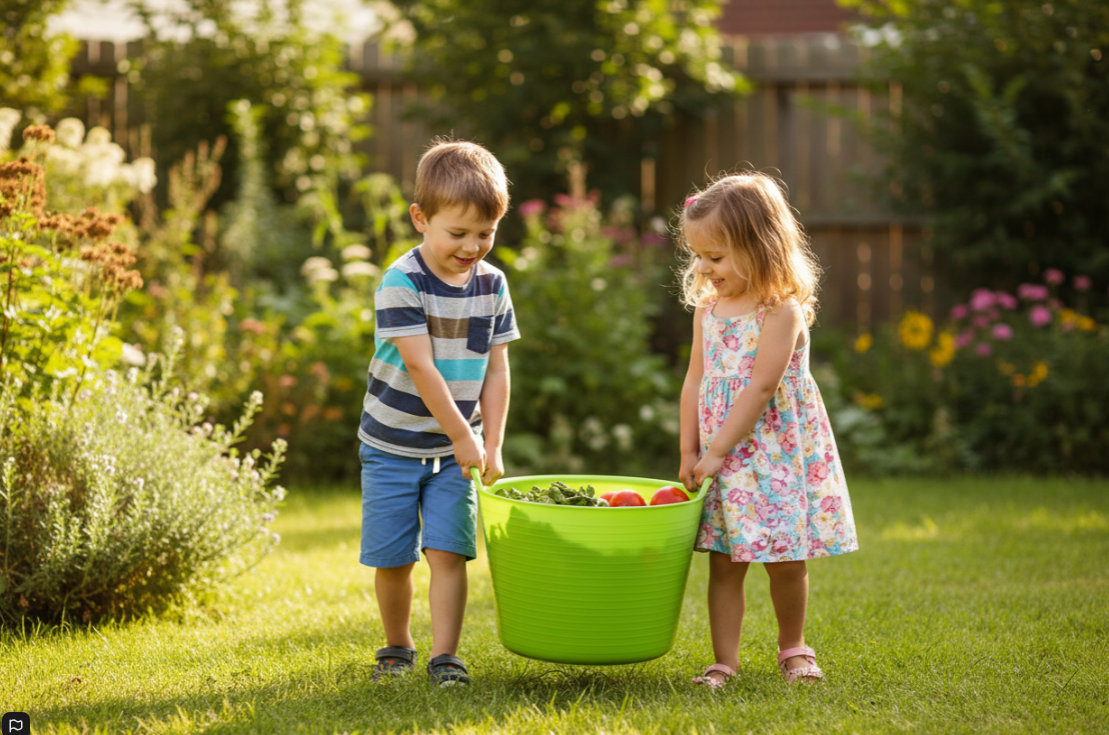 Red Gorilla Flexi Tub | Pistachio Colour | Twin Handles | 38 Litre