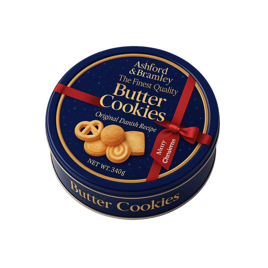 Ashford & Branley Butter Cookies 340g | 4 Tin Bundle