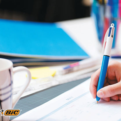 Bic 4-Colour Ballpoint Pen (Pack 12)