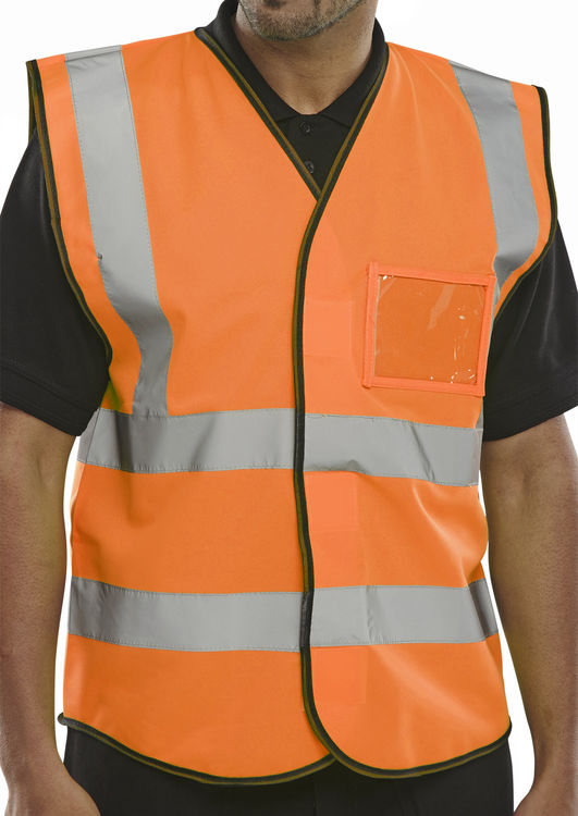 Beeswift ID Vest Hi-Visibility Vests | 5 Pack | Orange