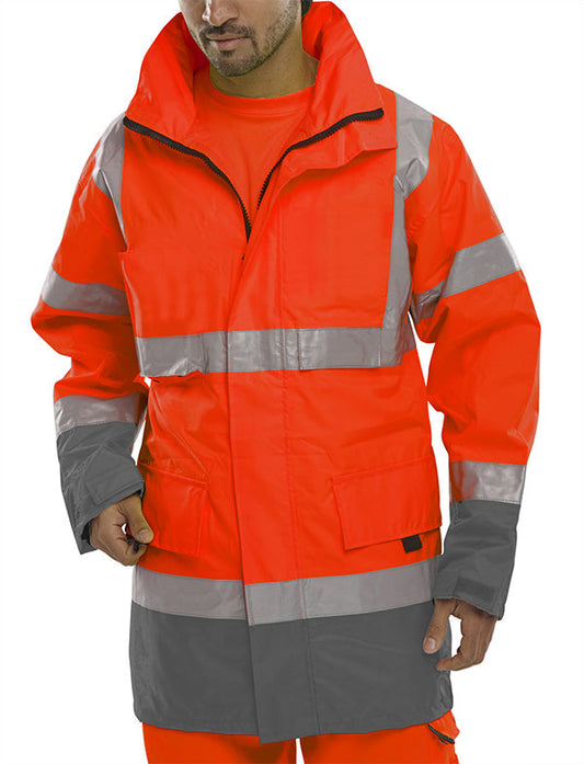 Bd109 Re/Gy Traffic Jacket 4XL