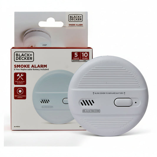 Black & Decker Smoke Alarm | 5 Year Replaceable Battery | Optical Sensor