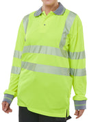 Beeswift Executive Hi-Vis Long Sleeve Polo Shirt - {ALL COLOURS / SIZES}