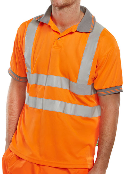 Beeswift Short Sleeve Hi-Vis Polo Shirt - {ALL COLOURS / SIZES}