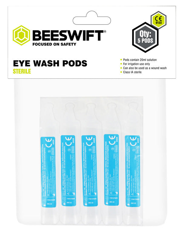 Eyewash Pods Pack Of 5 X 20ml  Clear 20ml