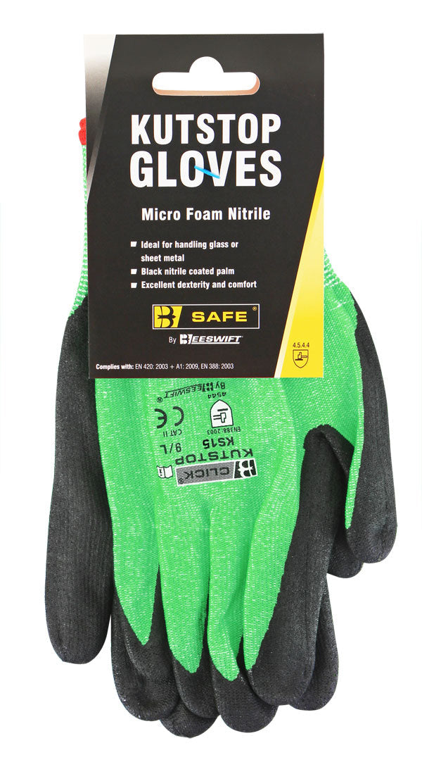 KUTSTOP MICRO FOAM NITRILE GLOVE - {ALL COLOURS / SIZES}