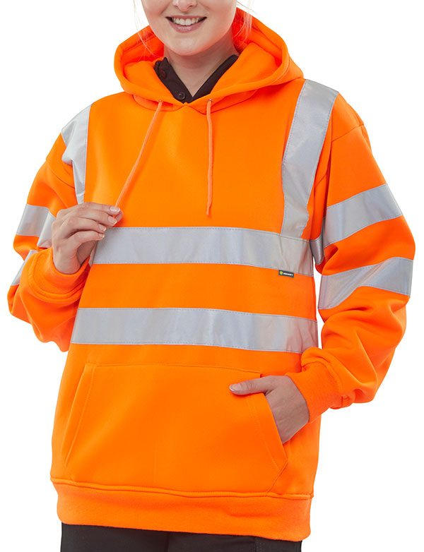 Beeswift Essential Pull-Over Hi-Vis Hoodie - {ALL COLOURS / SIZES}