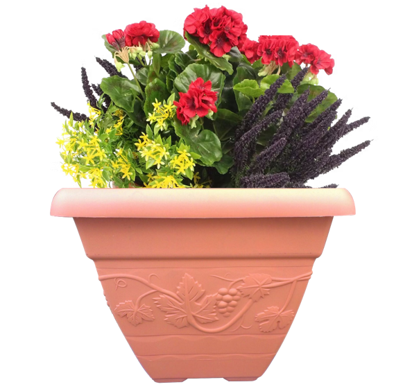 Wham Vineyard Terracotta Square Planter 32cm H236 (Pack of 4 Planters)