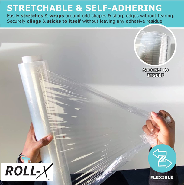 Stretch Wrap Film 400mmx300m Medium Duty 17micron NY17-0400-250 {Roll-X} - UK BUSINESS SUPPLIES
