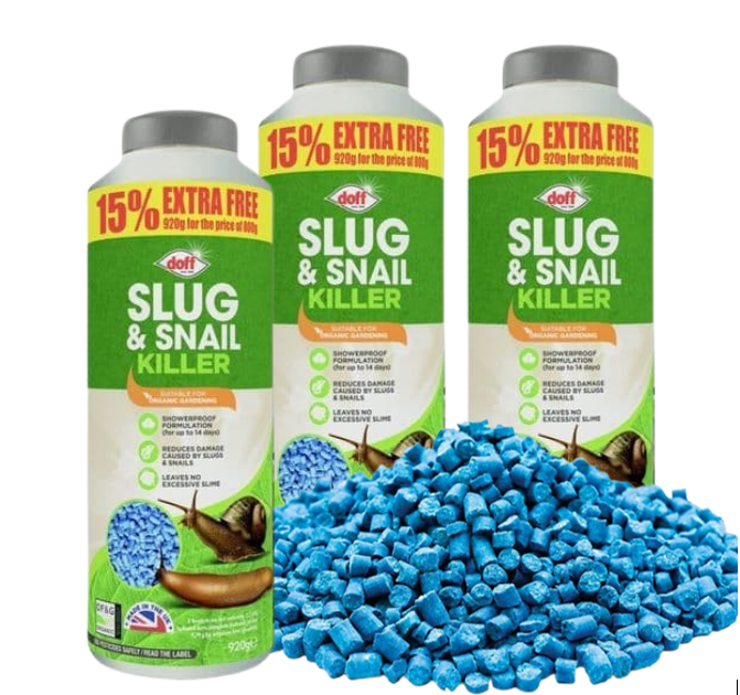 Doff Organic Slug & Snail Killer 800g Ferric Phosphate + 15% Free