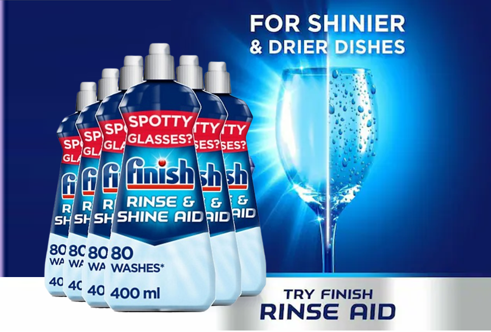 Finish Shine and Dry Rinse Aid 400ml with Spot Prevension