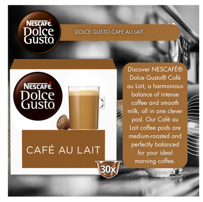 Dolce Gusto Cafe Au Lait Coffee Pods 30's