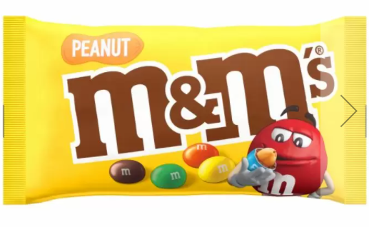 M&M Chocolate Peanuts 24 x 45g Bags