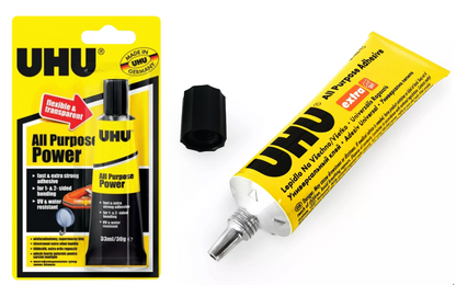 UHU All Purpose Power Water Resistant Glue 33ml Blister Pack