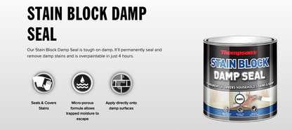 Thompsons {Ronseal} Stain Block Damp Seal White - 250ml