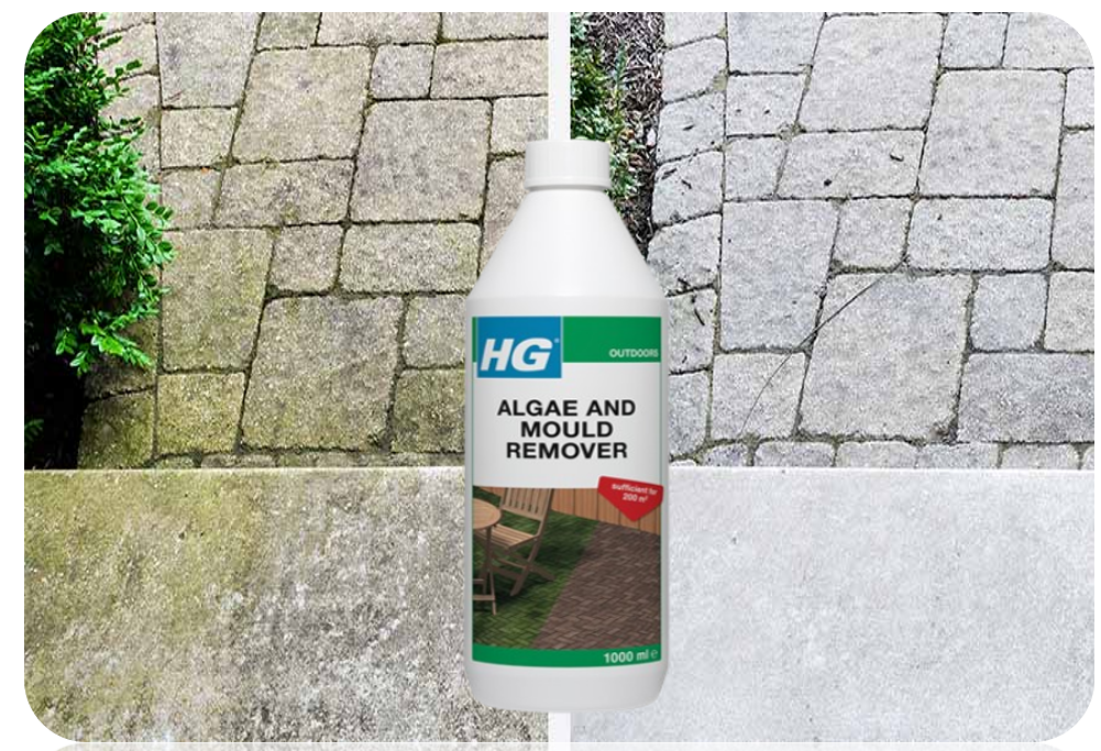 HG Algae & Mould Remover Concentrate 1L | Patio Cleaner | Covers 200m2