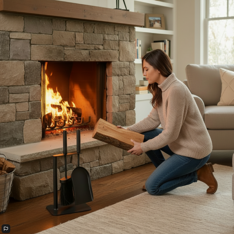 Manor Duo Companion Set | Tidy Brush and Shovel Fireside Set