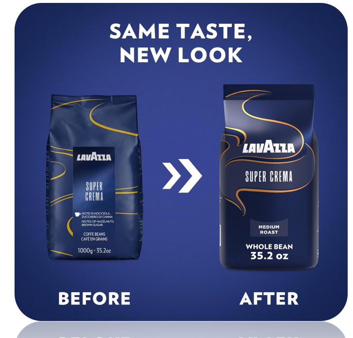 Lavazza Super Crema Whole Bean Espresso Coffee 1kg | Premium Roasted