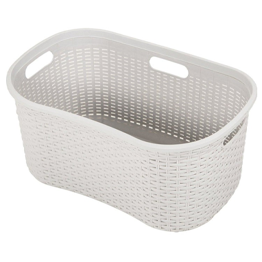 Addis Hipster Laundry Basket 40 Litre Rattan Effect Grey