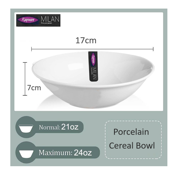 Milan White Multipurpose Bowl 17cm