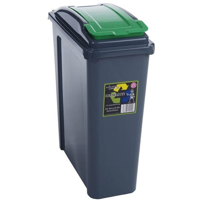Wham Recycle It Blue Slimline Bin & Lid 25 Litre - UK BUSINESS SUPPLIES