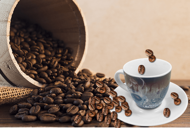 Fixtures Coffee Printed Design Espresso Cup & Saucer Set {12 Piece Set}