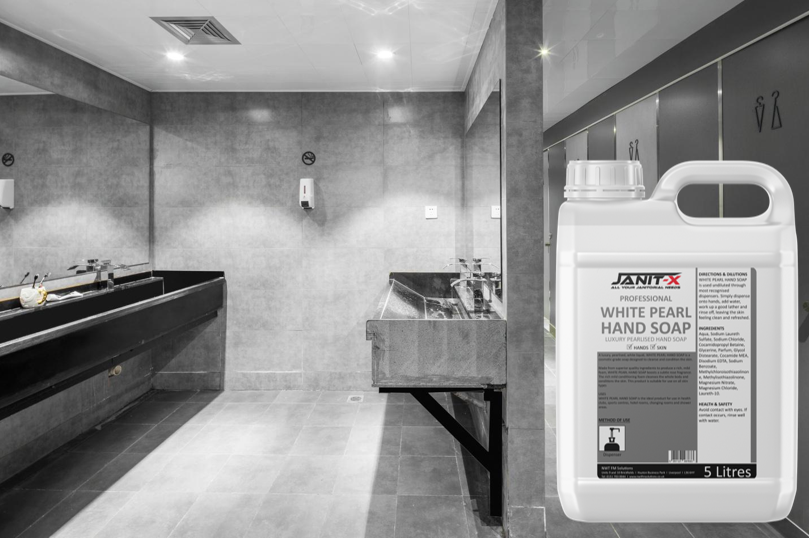 Janit-X Professional Luxury White Pearlised Hand Soap 5L Refill Bottle