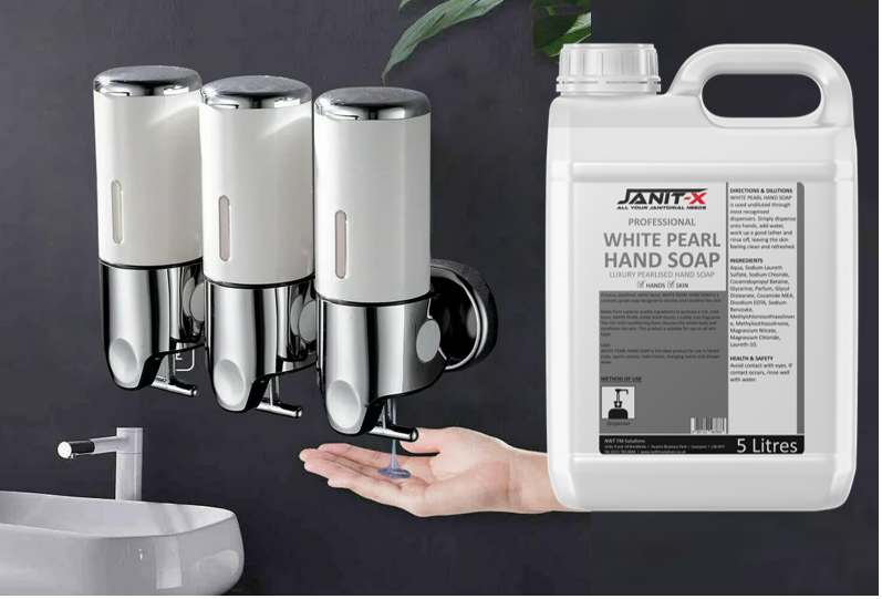 Janit-X Professional Luxury White Pearlised Hand Soap 5L Refill Bottle
