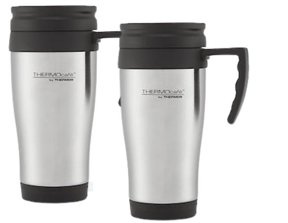 Thermos Stainless Steel Travel Mug With Slide Lock Lid 400ml