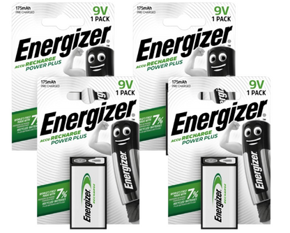 Energizer 9V Rechargable Battery Pack 1's | 4 Pack