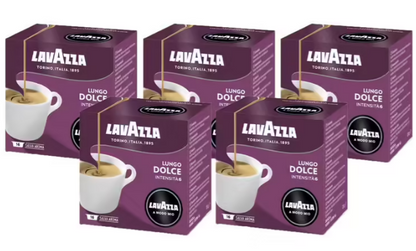 Lavazza A Modo Mio Lungo Dolce Eco Caps | 5 x 16's Bundle {80's}