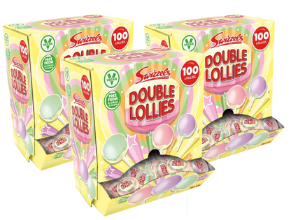 Swizzels Double Lollies Dispenser Box x 100's | 3 Box Bundle