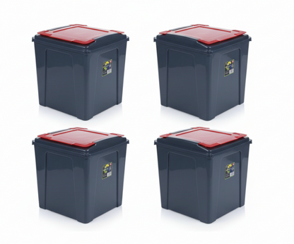 Wham Recycle It Red Bin & Lid 50 Litre