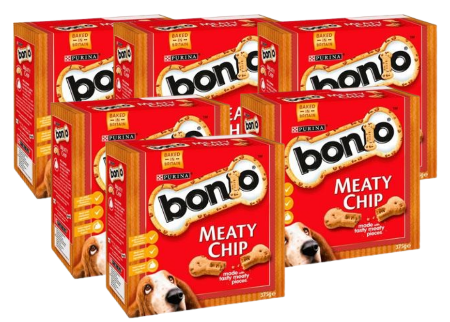 Bonio Dog Treats Meaty Chip Biscuits 375g