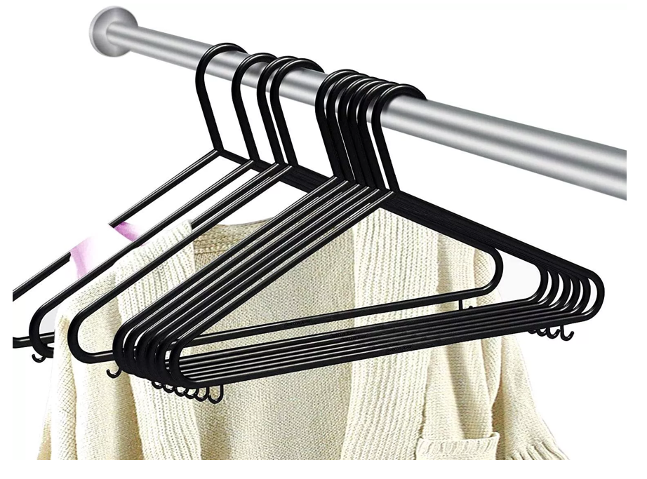 Plastic Full Size Clothes Hangers | 12 Hanger Bundle.