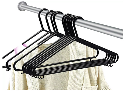 Plastic Full Size Clothes Hangers | 12 Hanger Bundle.