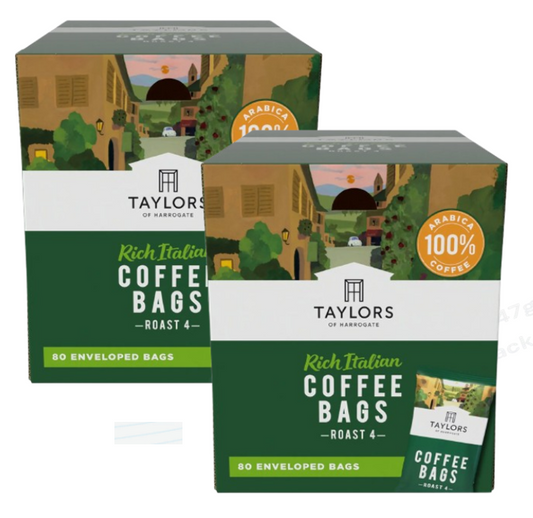 Taylors of Harrogate Rich Italian Coffee Bags Pack 2 x 80s | 160 Bag Bundle