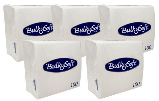 Bulky Soft Napkins White 100 2Ply 40cm x 40cm