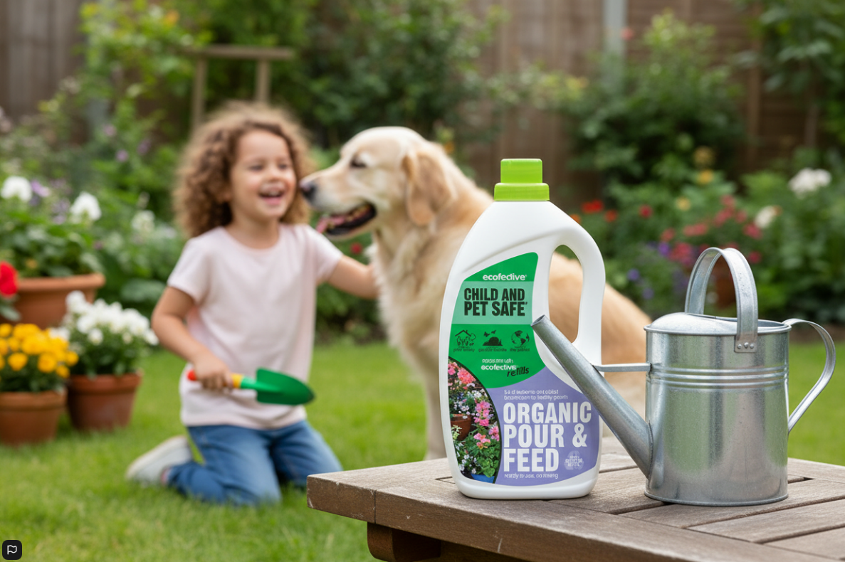 Ecofective Organic Gardening Pour & Feed Fertilizer 1.5 Litre