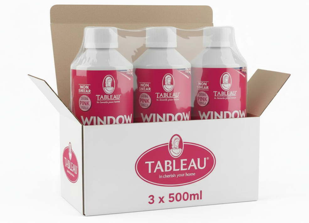 Tableau Window Cream, Cleans And Polishes All Glass Surfaces, 500ml