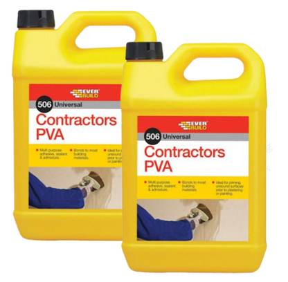 Everbuild Contractors PVA Adhesive And Sealer | 2 x 5 Litre